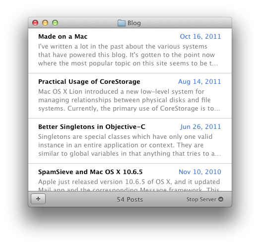 The main (and only) window of Tribo.app